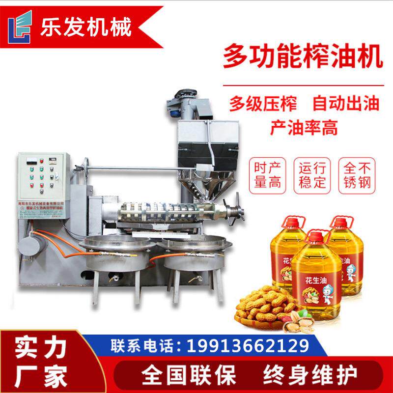乐发全自动炸油机成套花生菜籽油榨油设备商用中型油坊螺旋榨油机