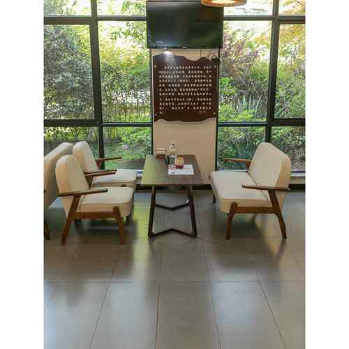 咖啡厅桌椅组合奶茶店餐厅休闲沙发民宿茶楼卡座沙发接待洽谈商用