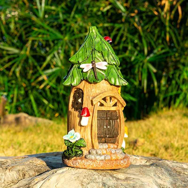 树KHP脂工品摆件太阳能灯户庭外花园院饰灯仿真蜻蜓艺树屋装灯