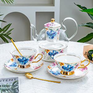 生如夏花轻奢陶瓷咖啡杯套装下午茶下午茶杯花茶具红茶具套装