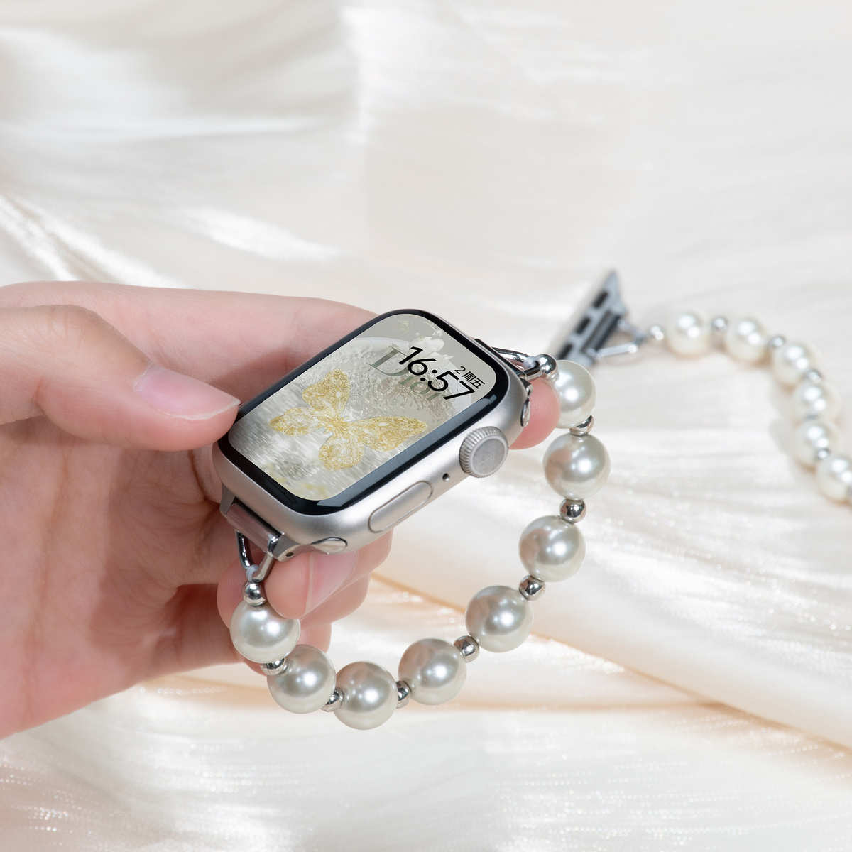 【大颗珍珠】适用于applewatchs9表带iWatch8/7/6/5/4/3Ultra苹果