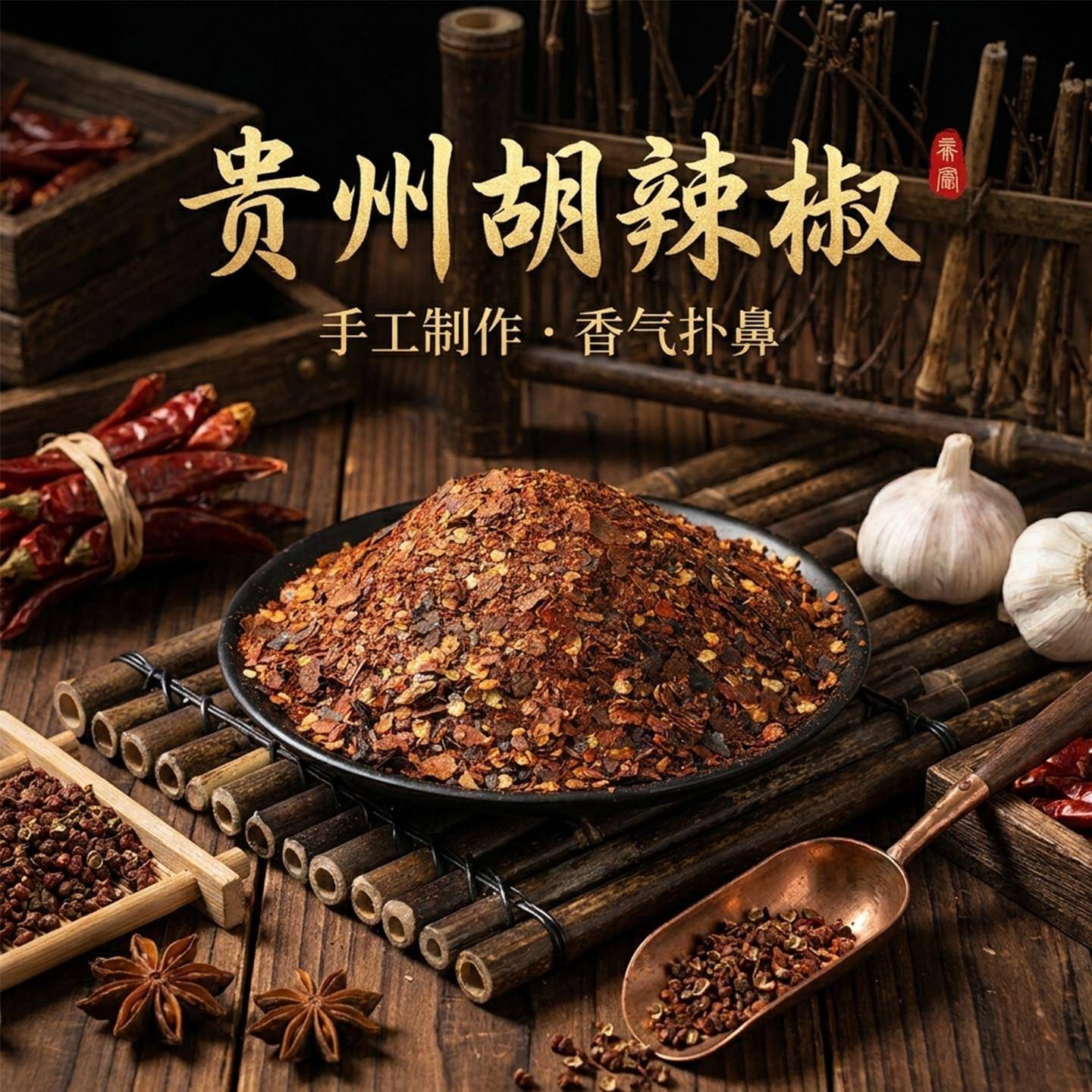 贵州辣椒面贵州糊辣椒火锅蘸料辣椒面木姜子糊辣椒面鲜花椒糊辣椒