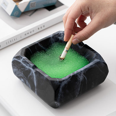 水转印正方形烟灰缸陶瓷家用创意个性酒店会所网吧礼品厂家