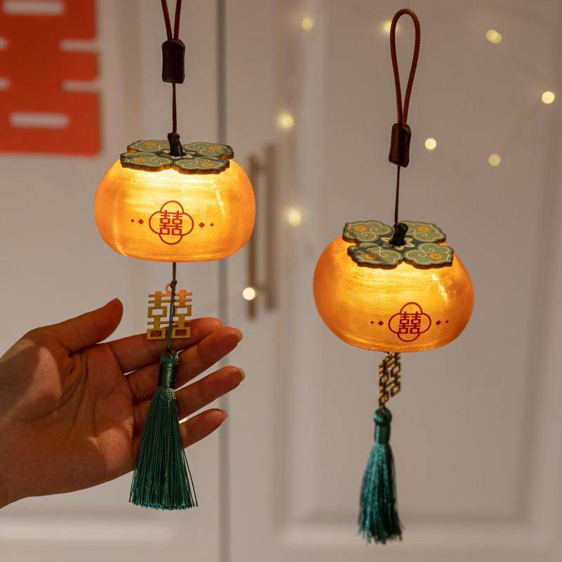 良订 婚房长明灯结婚一对手提灯女方陪嫁卧室床头喜台灯新婚礼物