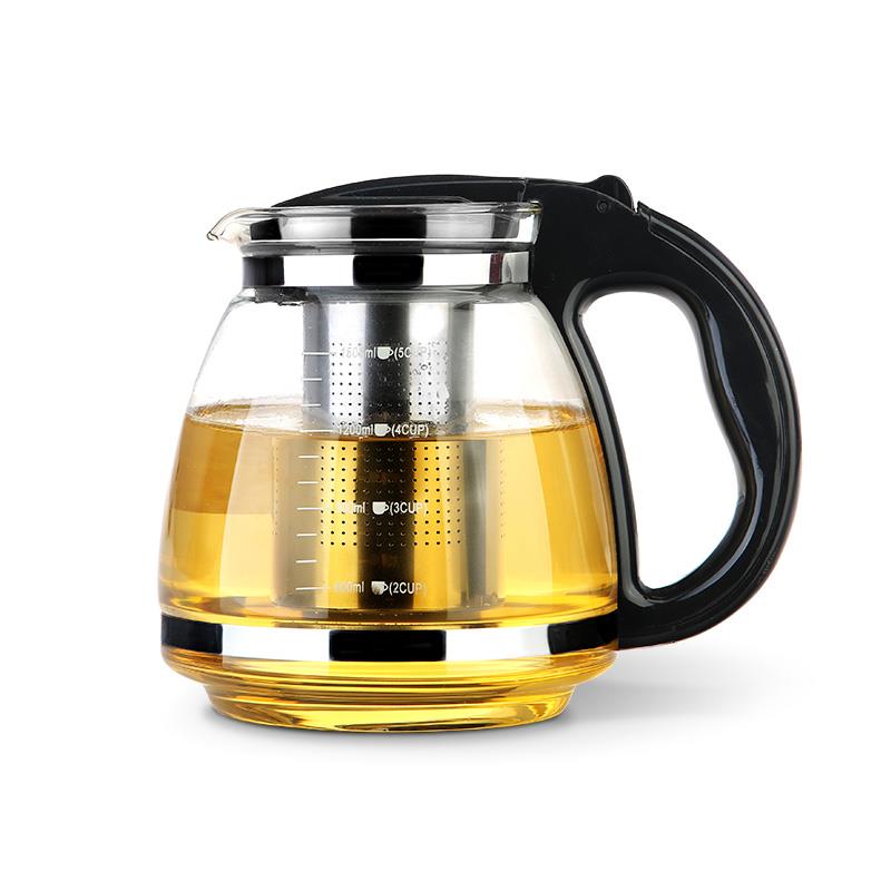 茶水分离过滤泡茶壶玻璃茶壶茶具耐高温单壶
