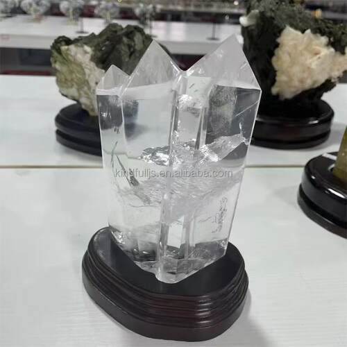 白水晶多头六角柱办公家居扩香矿石摆件装饰送礼创意搬迁礼盒