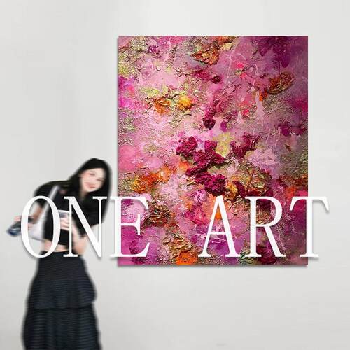 OenArt〖森林系列〗壹舍×唐志威签名高档肌理画餐厅抽象客厅挂画