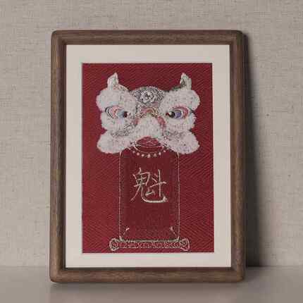 正品干干庄 禄临门 苏绣成 品刺绣装福饰画 画新中式关客厅挂画