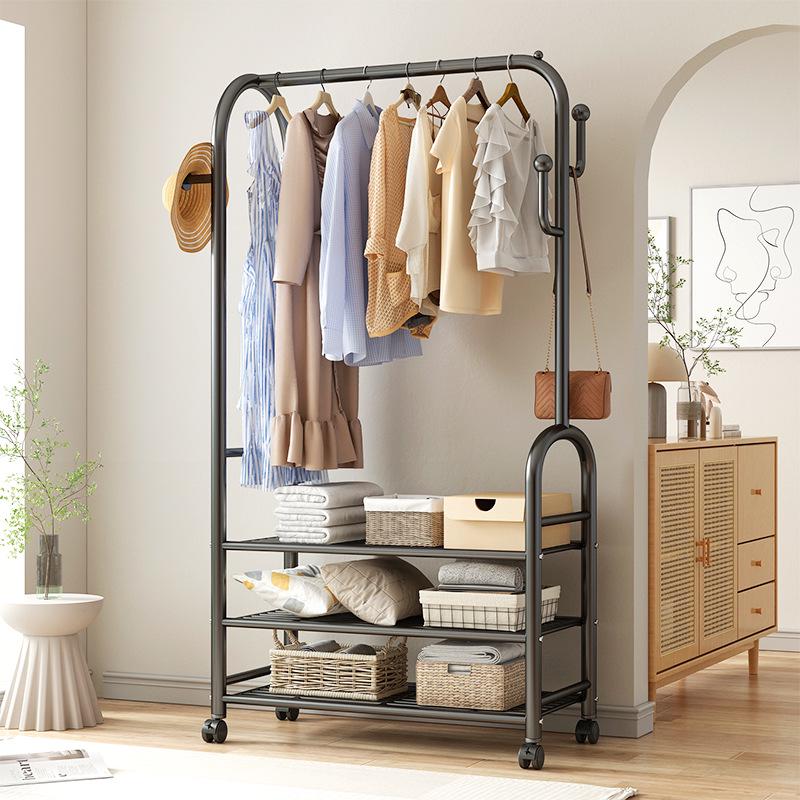 厂家直销晾衣架落地式家用阳台卧室挂衣架子简易室内单杆衣帽架客