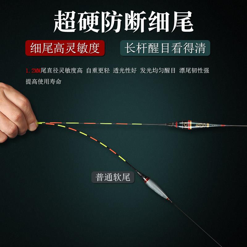 电子日夜用硬尾ST-01夜漂光漂高两灵敏鲫鱼浮醒目漂浮标夜钓鱼漂