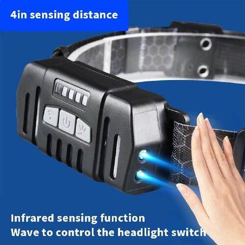 LED Head Light Torch Mini Rechargeable Powerful Sensor