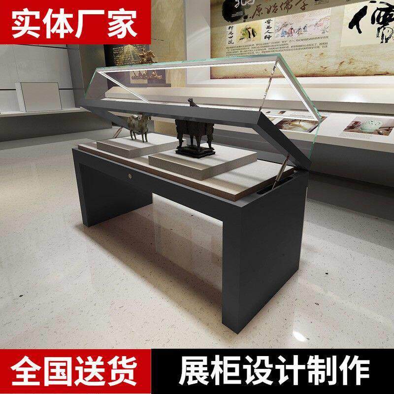 博物馆液压展示柜文物玉器玻璃展柜木柜铁柜展柜陈列馆挂墙柜展柜