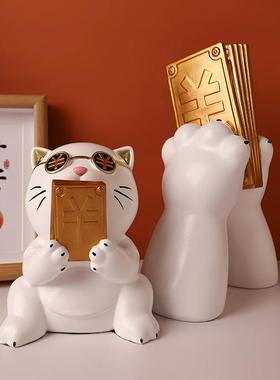 贝摆汉美可财爱创意招猫AL720671件家居客厅电奢视柜装饰品轻开业