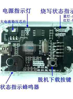STM8离线下载器GD32脱机编程器STM32烧录器MM32/BLM32N76E003烧写