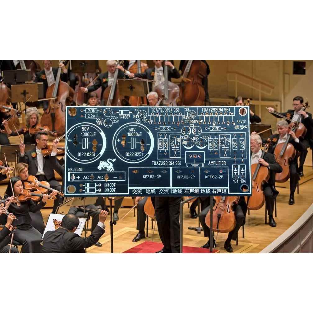 2x100W TDA7293 TDA7294 TDA7295 TDA7296 功放板PCB零底噪DIY