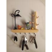 进门钥匙收纳层架ins入户玄关壁挂创意墙上置物网红装 饰挂钩免打