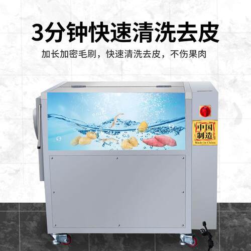 土豆清洗去皮机商用全自动红薯芋头生蚝生姜电动毛刷清洁脱皮机器