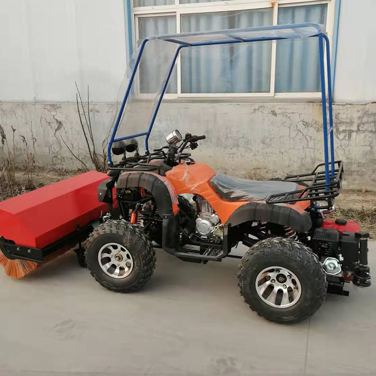 可扫抛的除雪车 多功能二合一扫雪机 手推式汽油扫雪机