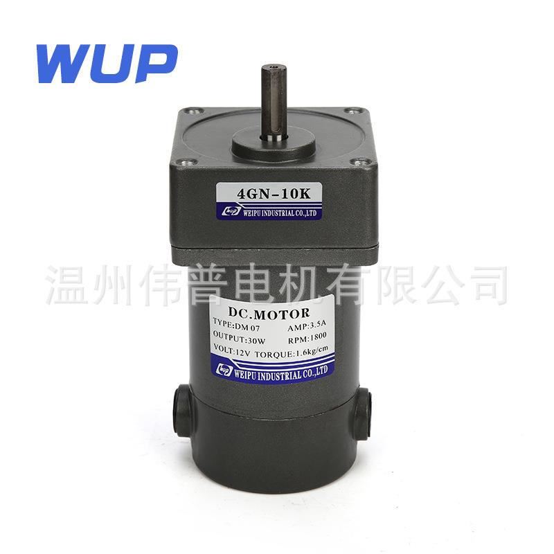 伟普微型直流速电机12V24V30W永磁齿轮直流有刷电机