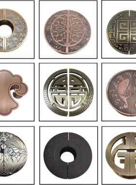 新中心式仿古铜大半门拉手铝雕玻门璃门拉手实把手圆中式大VLE门