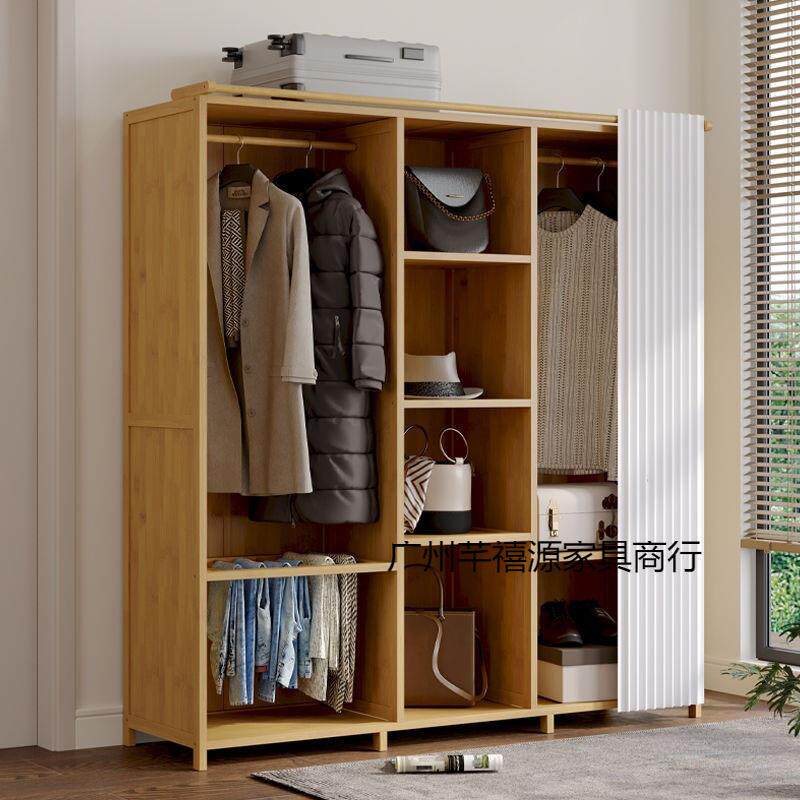 实木衣柜子简易衣柜卧室家用简易组装出租房用结实耐用柜子布衣橱