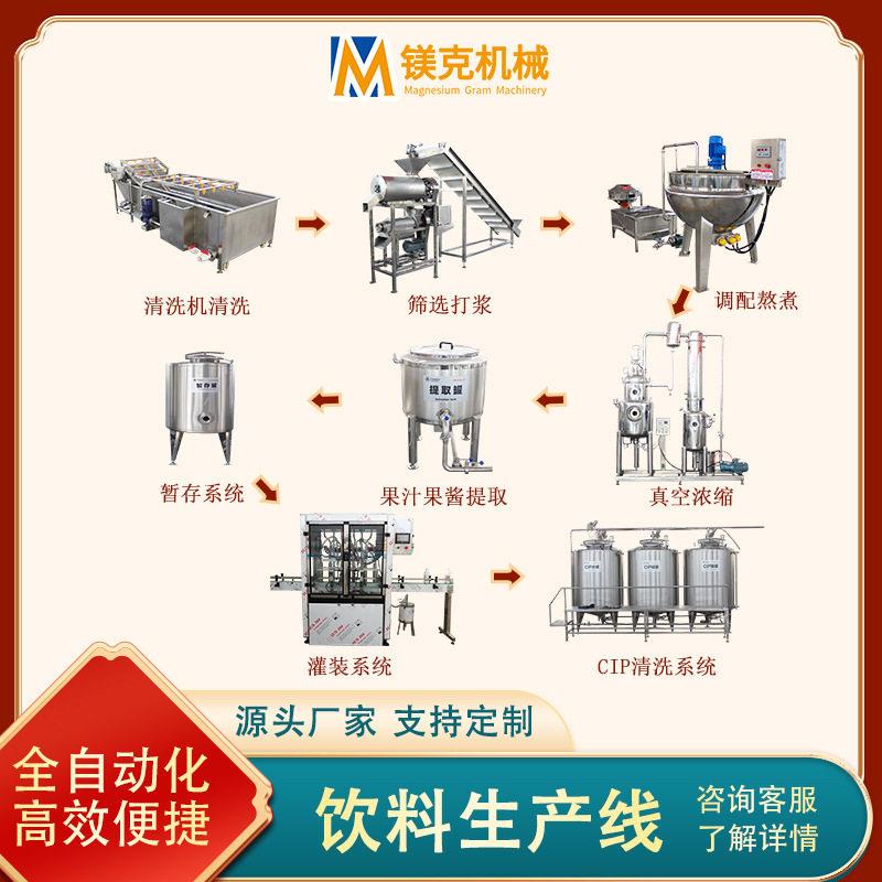 整套苹果酱调制加工机器 大型西梅果酱生产线设备 枇杷膏灌装设备