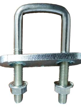 M8方型螺栓直角加厚U型螺丝挡板管卡U形螺丝卡抱箍25方管固定卡扣