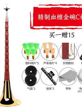 高档乌木黑檀木唢呐乐器全E套大CFGD调初学者老专业童小号红木民