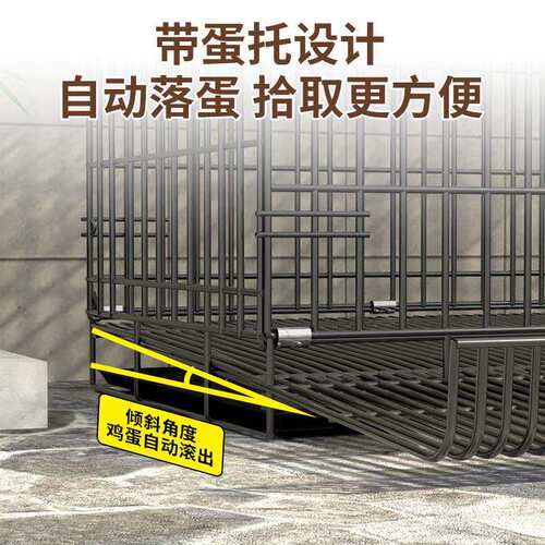 鸡笼IBU子家用禽大号家阳特台折室叠狗笼养殖清粪外自动滚蛋鸡窝