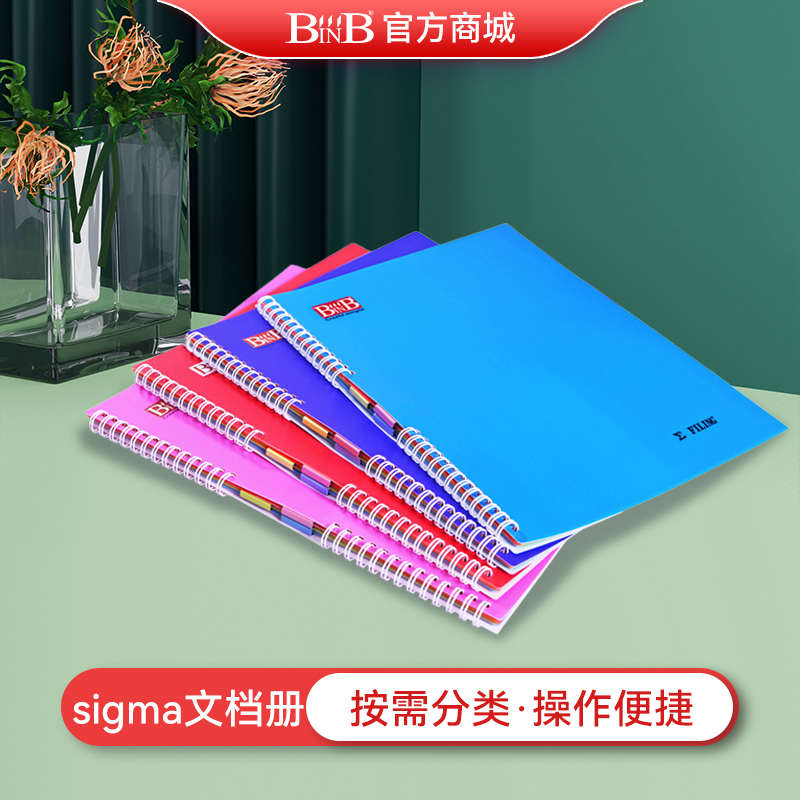 BINB必因必 sigma文档册试卷收纳文件夹学生A4纸资料夹册