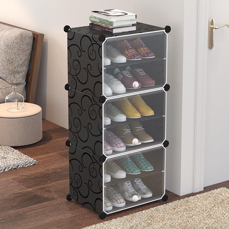 Dust proof shoe rack simple combination shoe storage cabinet