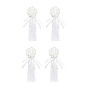 4 Pieces Wedding PEW Bows Chair Decor for Parties Mother