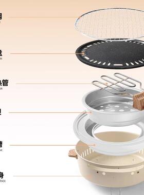 严选围炉煮电烤炉茶火炉用套装FS-CS-13电两用碳器具电烧烤炉家围