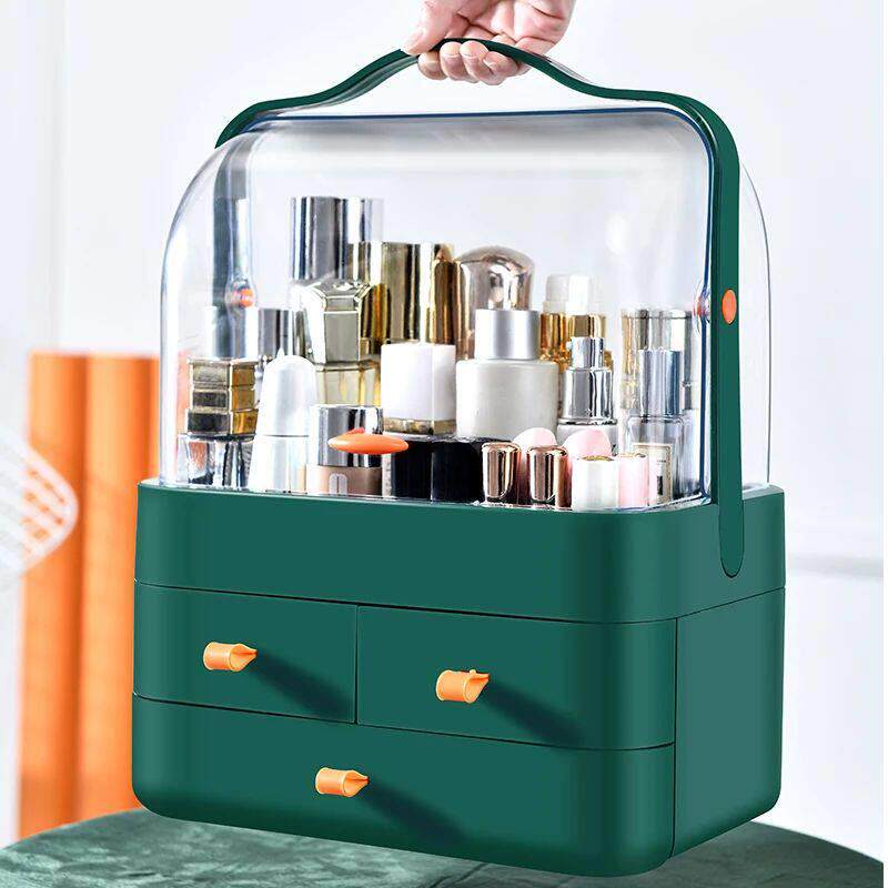 Cosmetics Receiving Box Dust-Proof Makeup化妆品收纳盒防尘