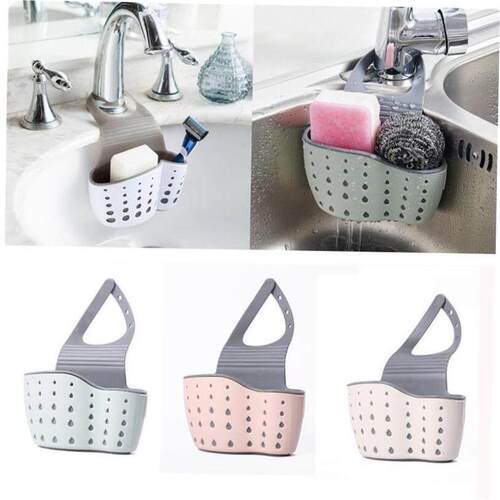 Sink Shelf Soap Sponge Drain Rack Bathroom Holder Kitchen St