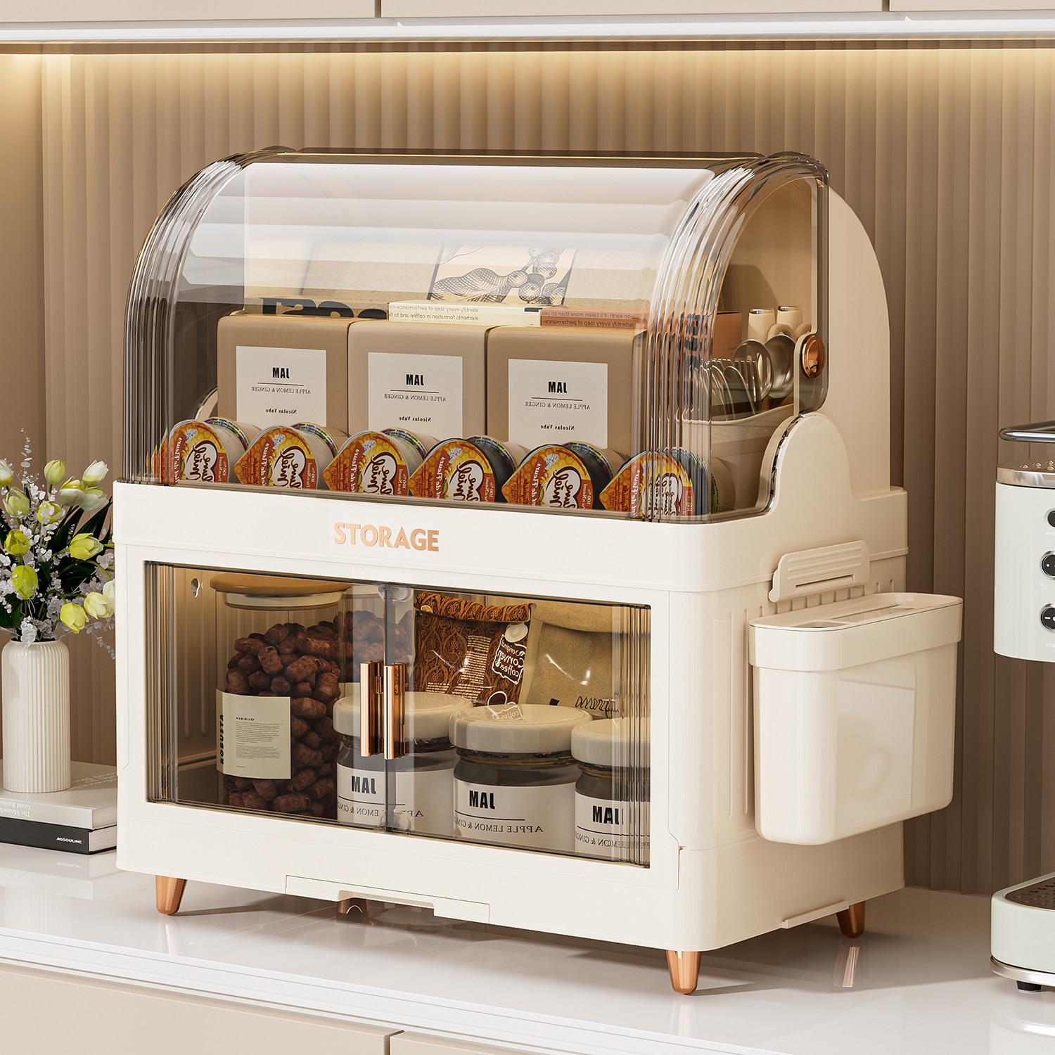 碗柜家用餐具碟盘整理厨房带盖碗筷沥水架装碗箱碗盘塑料置物架子