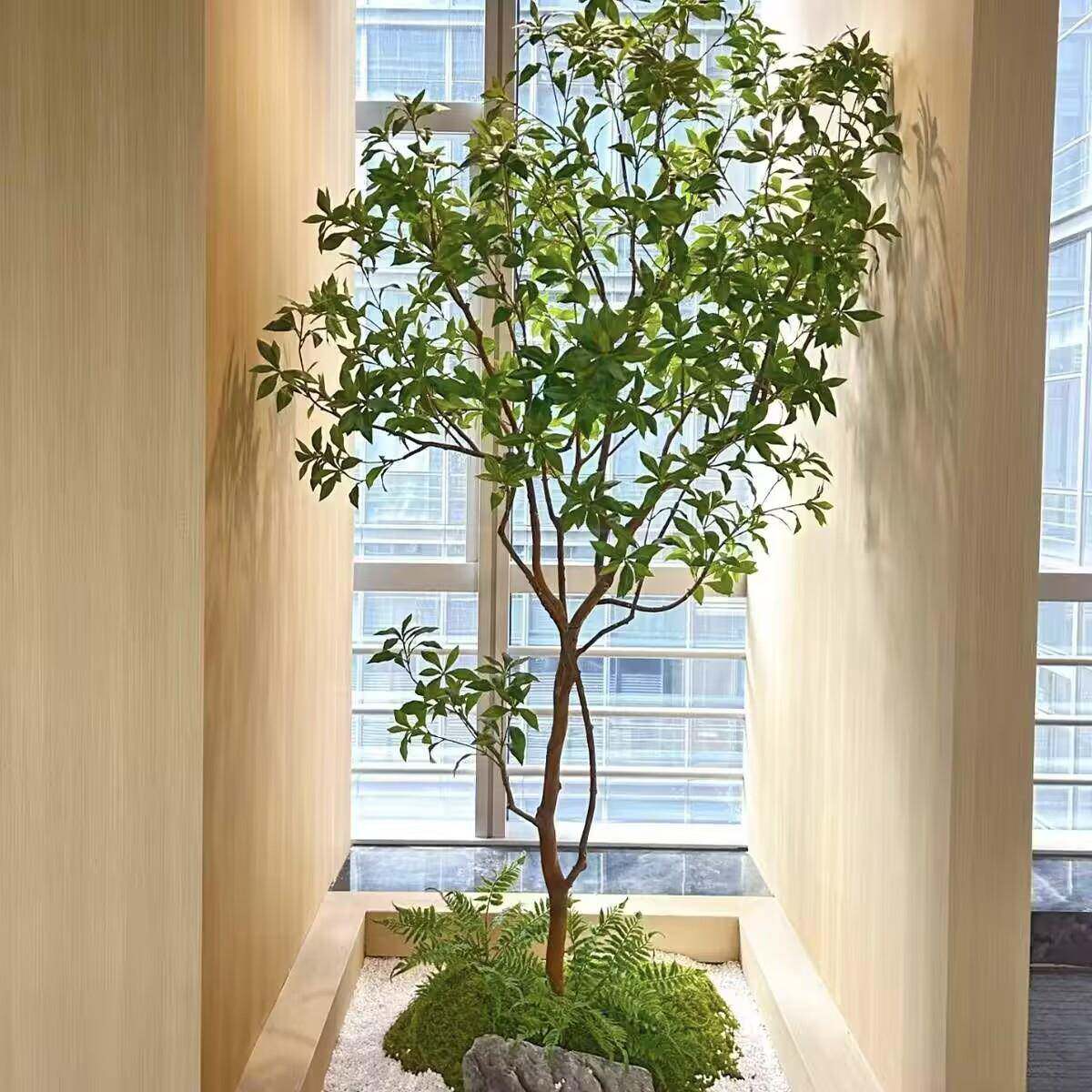 仿真马醉木绿植造景橱窗植物室内榕树装饰树大型假树景观精品级