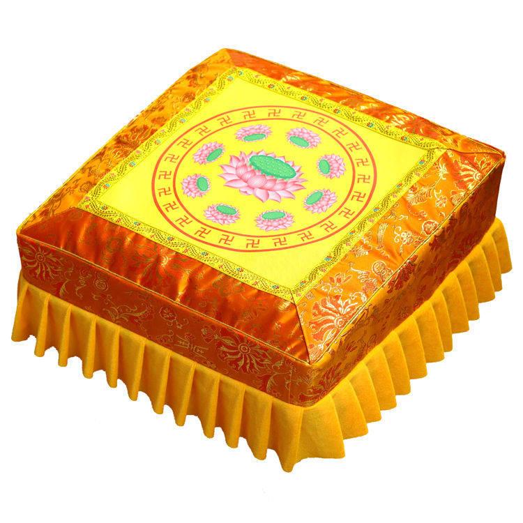 可拆洗拜凳莲花拜佛磕头 跪拜神道打坐垫凳椅子寺庙禅修实木蒲团