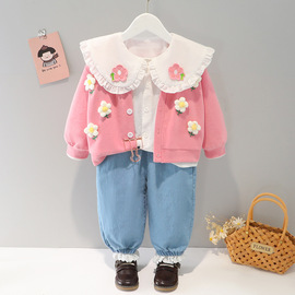 女宝宝秋装洋气2儿童春秋三件套时髦婴儿衣服一3周岁女童春季套装