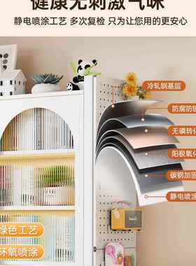 钢夹缝书柜家用儿童防尘JFG-2410书架客厅带门展制柜落转角地铁皮