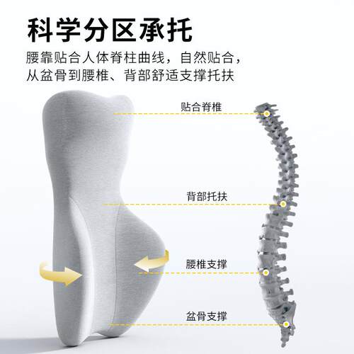 办公室加高腰护颈靠背垫椅椅久子坐腰靠上班工位座腰枕24563567仰