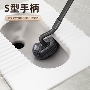 马桶刷蹲坑专用硬毛软毛刷伸缩长杆新款化妆室厕所刷清洁神器