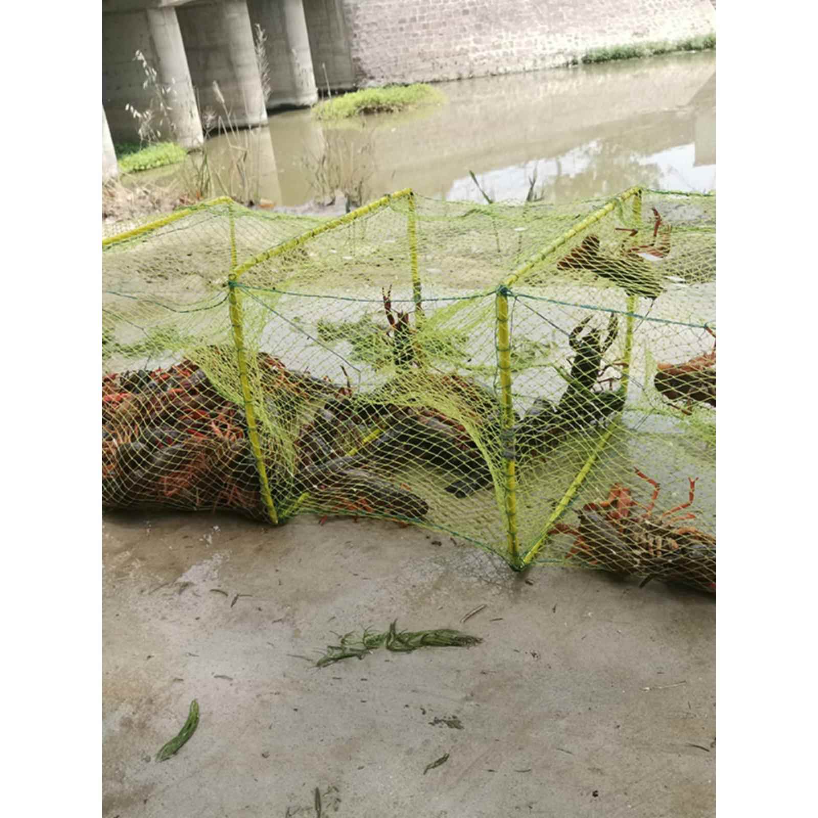 鱼网虾笼地网鱼笼小龙虾防逃网笼捕虾网抓河虾螃蟹笼捕鱼笼全有结