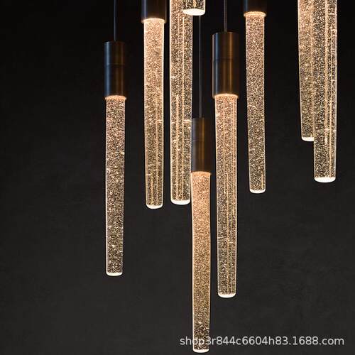 后现代轻奢餐厅吊灯简约led玻璃灯北欧创意艺术简易水晶灯具