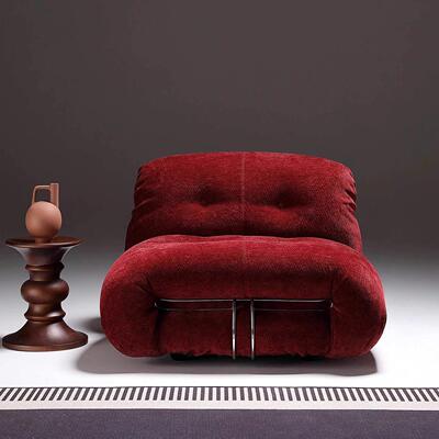 工厂直销网红河马钢牙沙发客厅直排懒人沙发椅设计师雪尼尔单人椅
