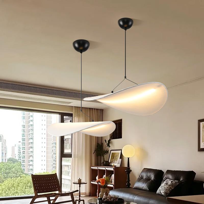 中古侘寂风蚕丝吊灯设计师款日式吧台餐厅灯高级感民宿卧室房间灯