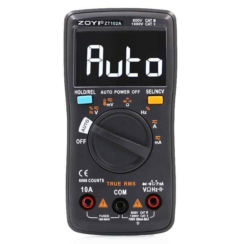 众仪ZT-102A智能电工万用表家用高精度数字迷你防烧全自动万能表