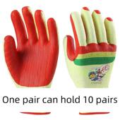 正宗牵牛星劳动防护手套膜厚钢筋工人专用耐磨橡胶工地工人施工