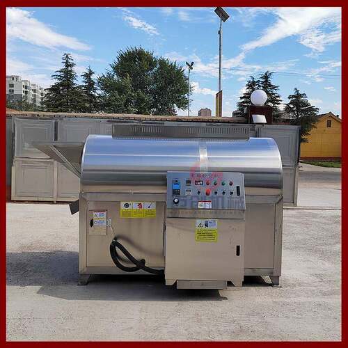 烘烤机莜麦鱼饲料大型全自动电磁滚筒炒货机豆粕炒货炒制设备