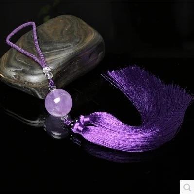 浩澜水晶高档天然粉水车晶紫水晶女球挂车饰汽车内挂件车装饰PFP